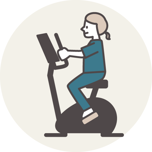 フィットネスジムの付き添い