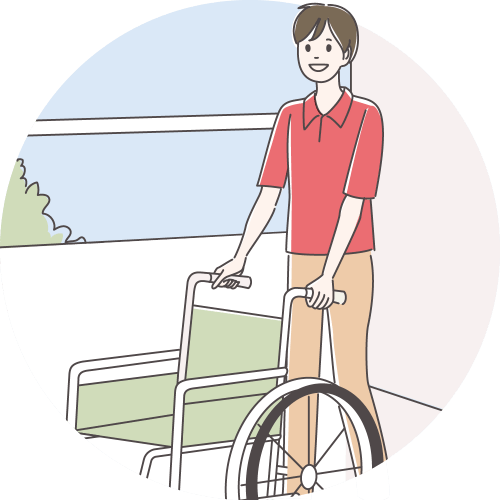 介護資格あり、車椅子補助経験ありのヘルパー
